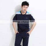 brief embroided o-neck short sleeve with pants men' sport suit