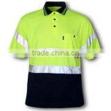 Industrial Work Wear Uniform Custom Polo T-shirt Hi Vis WorkWear Reflective Polo Shirt thumbnail-1