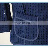 Organic 100% Cotton Eyelet Embroidery Business Suits Lady Church Suits thumbnail-5