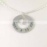 Silver Plated Necklace Gender Reveal, Baby Girl Necklace, Baby Girl Gift, Crystal , New Mom Jewelry, Personalized Necklace thumbnail-6