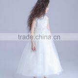 2017 Bulk Sale White Embroidery Dress Long Flower Girl Dresses thumbnail-4