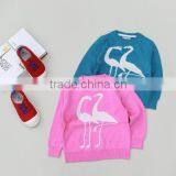 Lovely Swan Girls Sweater Design Latest Children Dress Designs Child Soft Cotton Clothes thumbnail-1