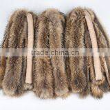 BBG-H-9 Natural Color Real Raccoon Fur Trim for Hood thumbnail-4