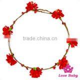 Wholesale Plain Color Floral Crown For Kids Hair Accessory Wedding Headband Little Flower Garland Remake Photo Props thumbnail-2