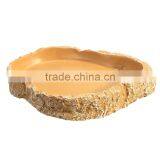 Hot Sale Yellow Color Food Grade ABS Plastic Reptile Tortoise Water Dish Food Bowl Toy For Amphibians Gecko Snakes Lizard Spider thumbnail-4