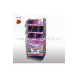 Card Recycled Paper Display Rack , Custom Portable Display Shelf