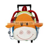 2017 OEM Funny 3D animal Trolley Backpack custom plush cow toy bag for kids B3307