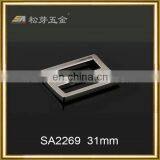Fashion Rectangle Metal Slider Buckle Silver Color Zinc Alloy Adjustable Blet Buckle For Strap Usage thumbnail-2