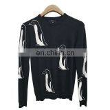 DiZNEW Custom Latest Flat Knitting Sweater Fashion Pattern Crew Neck Fancy Black Men Sweater thumbnail-1