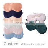 Ins Hot Selling Soft Personalized Travel Natural Silk Sleeping Eye Mask Custom Logo Eye Masks thumbnail-2