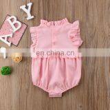 2018 Baby Summer Walk Rompers Baby Girl Lace Flower Jumpsuit thumbnail-2