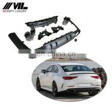 For Mercedes Benz C257 AMG CLS53 Coupe Diffuser and Tailpipe Black Package Models 2019-2020 thumbnail-1