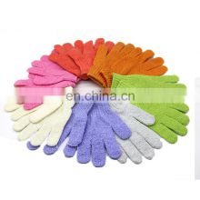 Fashion Body Scrub Exfoliating Natural Nylon Shower Bath Gloves