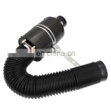 Universal Adjustable High Flow Cold Air Intake Extension System Pipe Kit With Carbon Fiber Air Filter