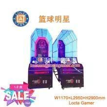 Guangdong Zhongshan Tai Le Play Children's Indoor and Outdoor Recreation Equipment Coin-operated Playground Basketball Machine Basketball Stars Colorful Cool Shooting thumbnail-1