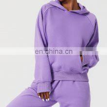 Fall Custom Long Sleeve Casual Warm Fleece Sweatshirt Hoodies Loose Pockets Pullover Tops thumbnail-2