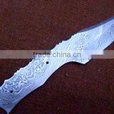 udk b57" custom handmade Damascus skinner full tang blank blade knife