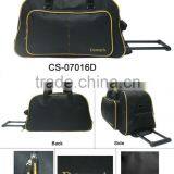 High Quality hot sale promotional special men fashion Classic Trolley Duffle Bag black polyester