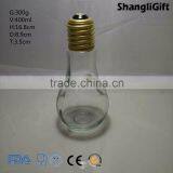 Bulb Shaped Glass Vase With Metal Openning thumbnail-1