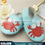 2016 Fashion Style Leather Shoes Crab Full Cowhide Infant Baby Shoes Blue Newborn Soft Bottom Prewalkers thumbnail-1