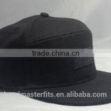 Custom Cheap 7 Panel Wool Flat Brim Leather Patch Snapback Cap thumbnail-2