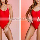 Red Scoop Back Monokini One Piece Swimsuit Swimwear 2016 HSS5338