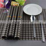 Fashion Popular Grey Grid Pvc Placemat Modern Plastic Hotel Heat Insulation Pad Napkin Dining Table Mat Coasters thumbnail-4