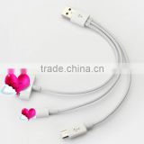 OEM service 28awg/1p 24awg/2c/awm 27 25 multi-function usb cable ,3 in 1 usb cable for iph4/5/5s/6/6s