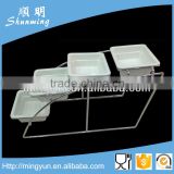 White plastic melamine tableware
