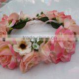 Fashion Tiara Flower Garland Crown Headband for Women Wedding Garland Crown Handband for Girls thumbnail-3