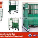 Foldable Steel Mesh Wire Container/Material Handling Tools Logistics Trolley