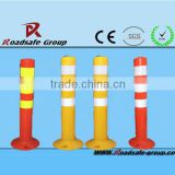 Flexible spring type plastic warning sign bollards / PU delineator post                        
                                                Quality Choice