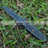 High Quality Survival Knife With Glass Breaker In Full Black