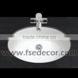 Under-mounted White Ceramic Basin thumbnail-1