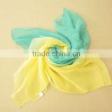 2015 supplier hangzhou pure color beautiful silk chiffon scarf