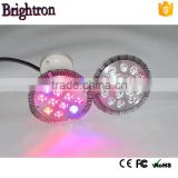 Hydroponic 12w red and blue par38 full spectrum led grow lights e27 for indoor growing