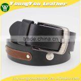 2015 New Arrive Designer Man Black PU Leather Belt for Jeans With Shiny Metal Rivet Accessories thumbnail-1
