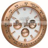 Home Large Diamonds Rose Gold Metal Decorative Shape Wall Mounted Clock thumbnail-3