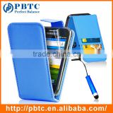 Set Screen Protector Stylus And Case For Samsung Galaxy Ace S5830 , Dark Blue Leather Wallet Shenzhen Phone Case