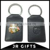 Promotional Grey Leather Personalized Keychain thumbnail-1