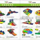 2016 hot sales wooden soft playground for baby