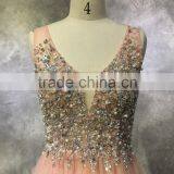 China Wholesale V-back V-neck Elegant Bridesmaid Gown thumbnail-4