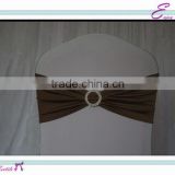 YHB#04 spandex lycra band buckle polyester banquet wedding wholesale cheap chair cover buckle band sash
