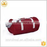 China Wholesale Shoulder Strap Red Canvas Cylinder Shape Sports Bag thumbnail-2