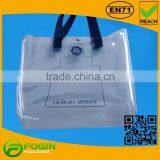 Pvc Transparent Shopping Bag Reusable With Button
