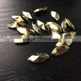 7*15mm Marquise Navette Golden Metalic Point Back Acrylic Jewels Rhinestones DIY Bracelets Chain Craft Hobby Supplier Factory thumbnail-1