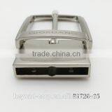 Zamac Turning Pin Buckle Silver Brush Mirror Polish Nickel-free Good Price Revert Functional Pin Belt Buckle Screws Fixed thumbnail-3