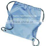 New Design Drawstring Bag, Custom Polyester Bag With Metal Eyelet, Cheap Reusable Grocery Backpack Bag