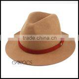 Beige Wool Felt Panama Hat 100% Wool Felt Hat Wholesale