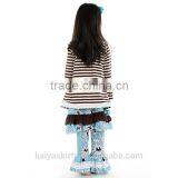 2016 Christmas Yiwu Kaiya New Fashion 3 Pieces Coat Dress and Pant Baby Girl Boutique Clothing Sets thumbnail-2